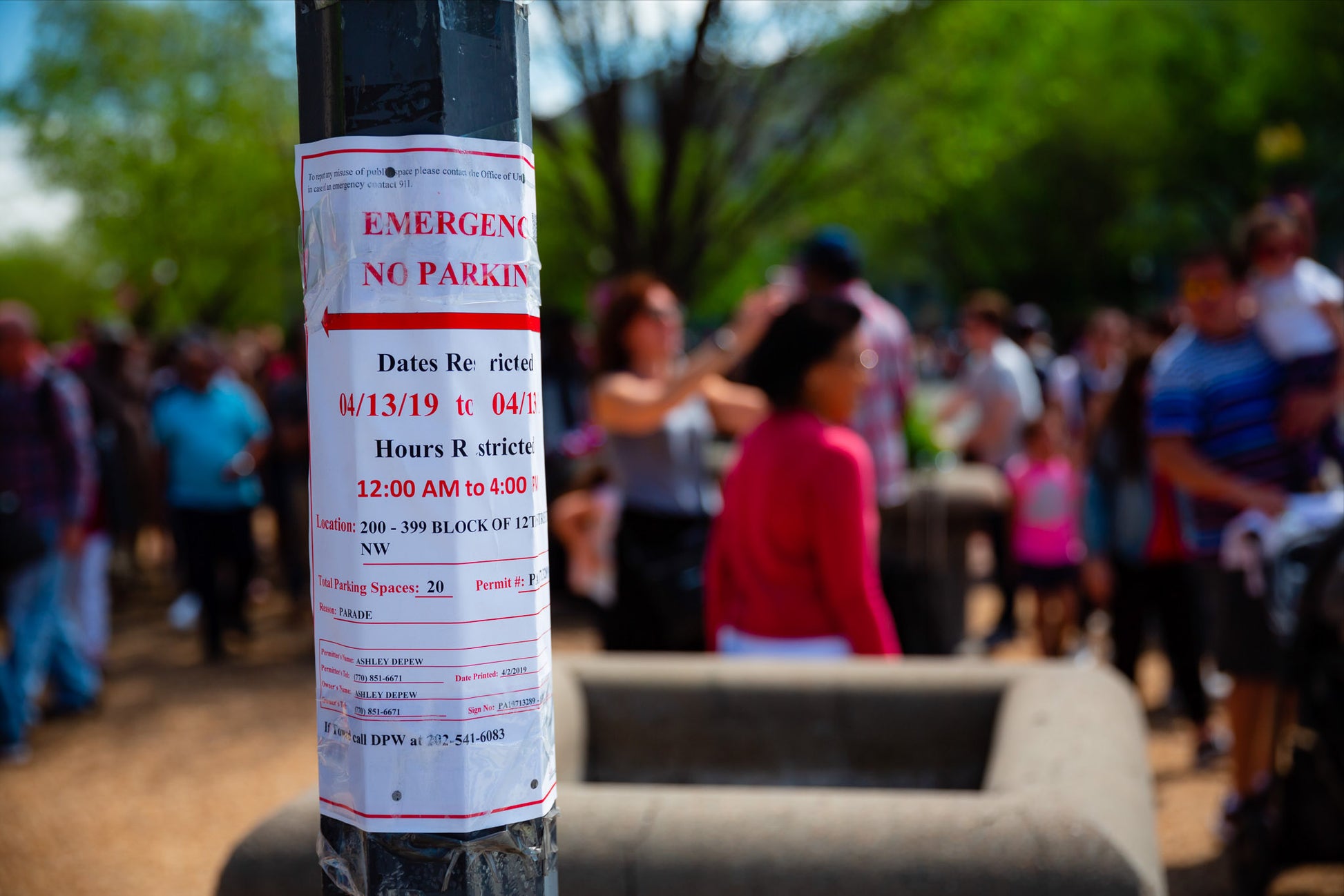 Standard DC Parking Permit Delivery